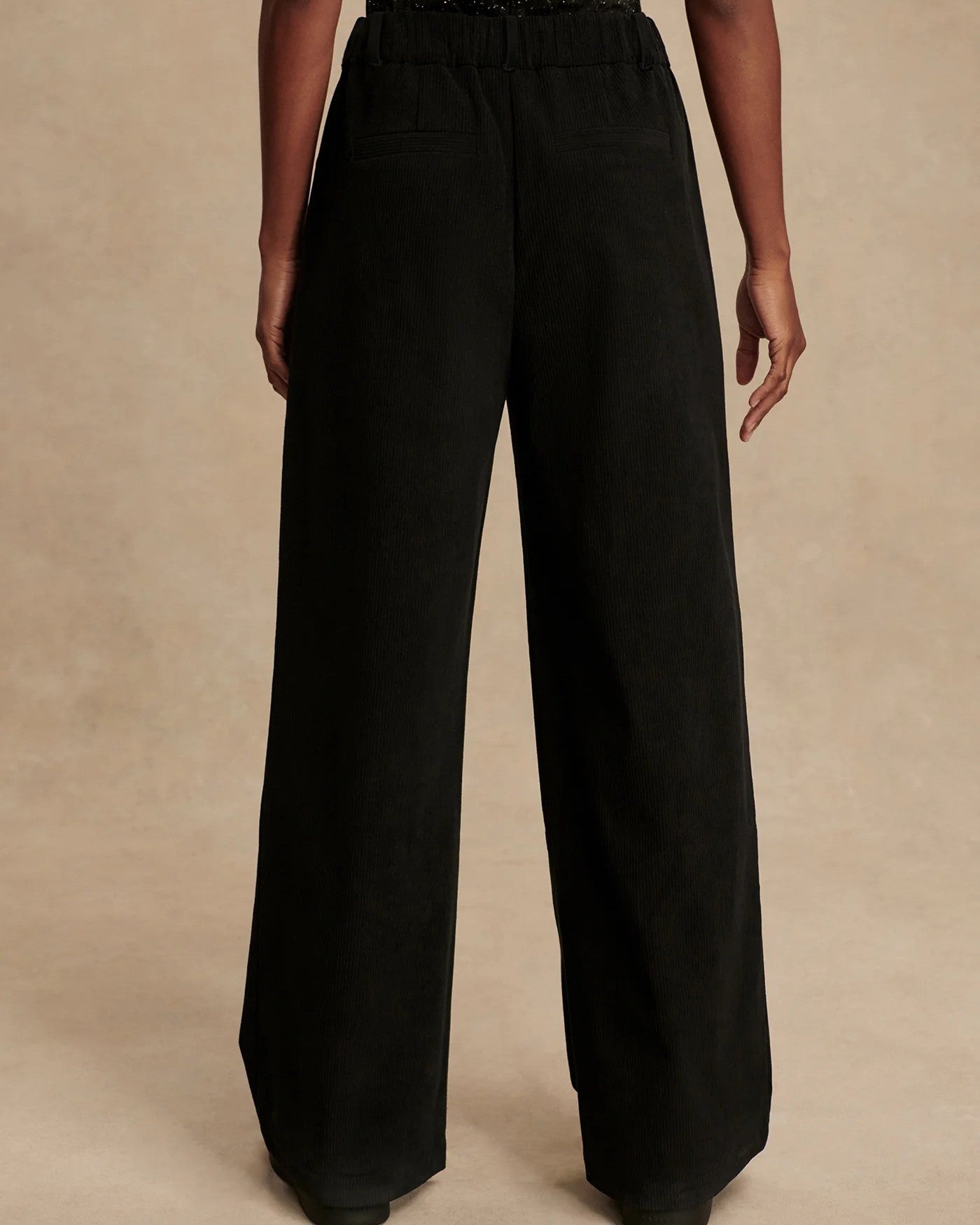 High-Waisted Corduroy Wide-Leg Pants