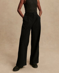 High-Waisted Corduroy Wide-Leg Pants