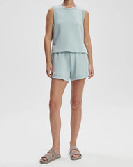 Sleeveless Crew Neck Sweatshirt Top