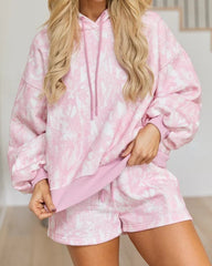 Tie-Dye Oversized Hoodie and Shorts Set