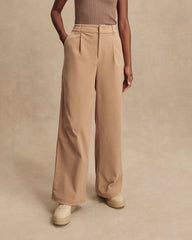 High-Waisted Corduroy Wide-Leg Pants