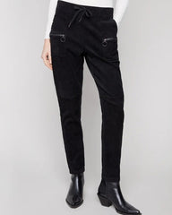 Corduroy Cargo Pants with Zipper Pockets